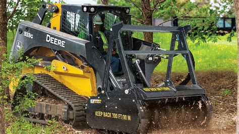 commercial skid steer mulcher john deere|john deere shredder.